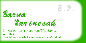 barna marincsak business card